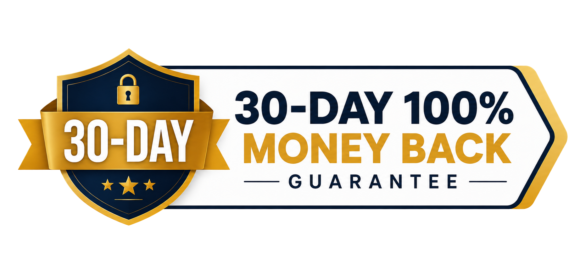 30-day 100% money back guarantee